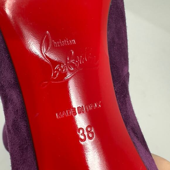 Christian Louboutin Bootoni Mj Crystal Suede Ankle Boots Size 38 - Picture 11 of 11